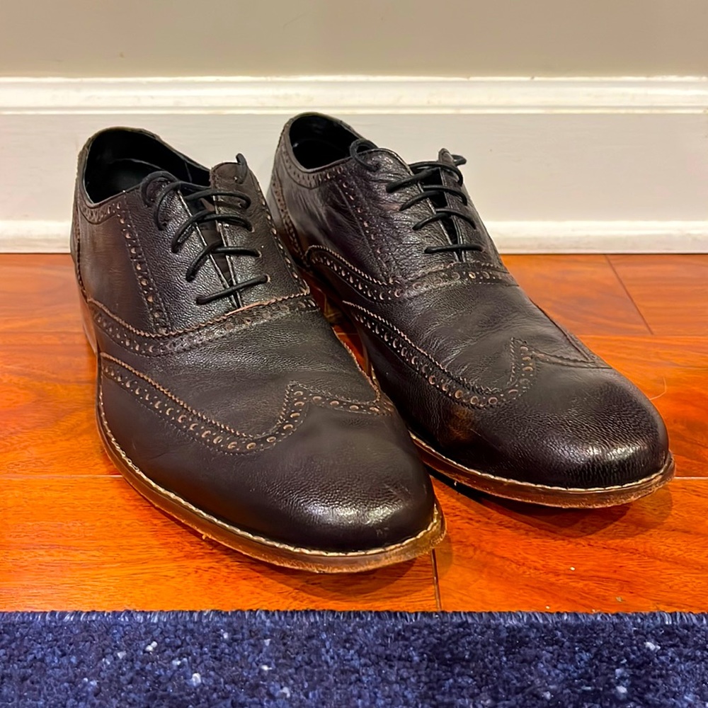 Cole Haan Dark Brown Wingtips with Nike Air Soles (Men’s 12)